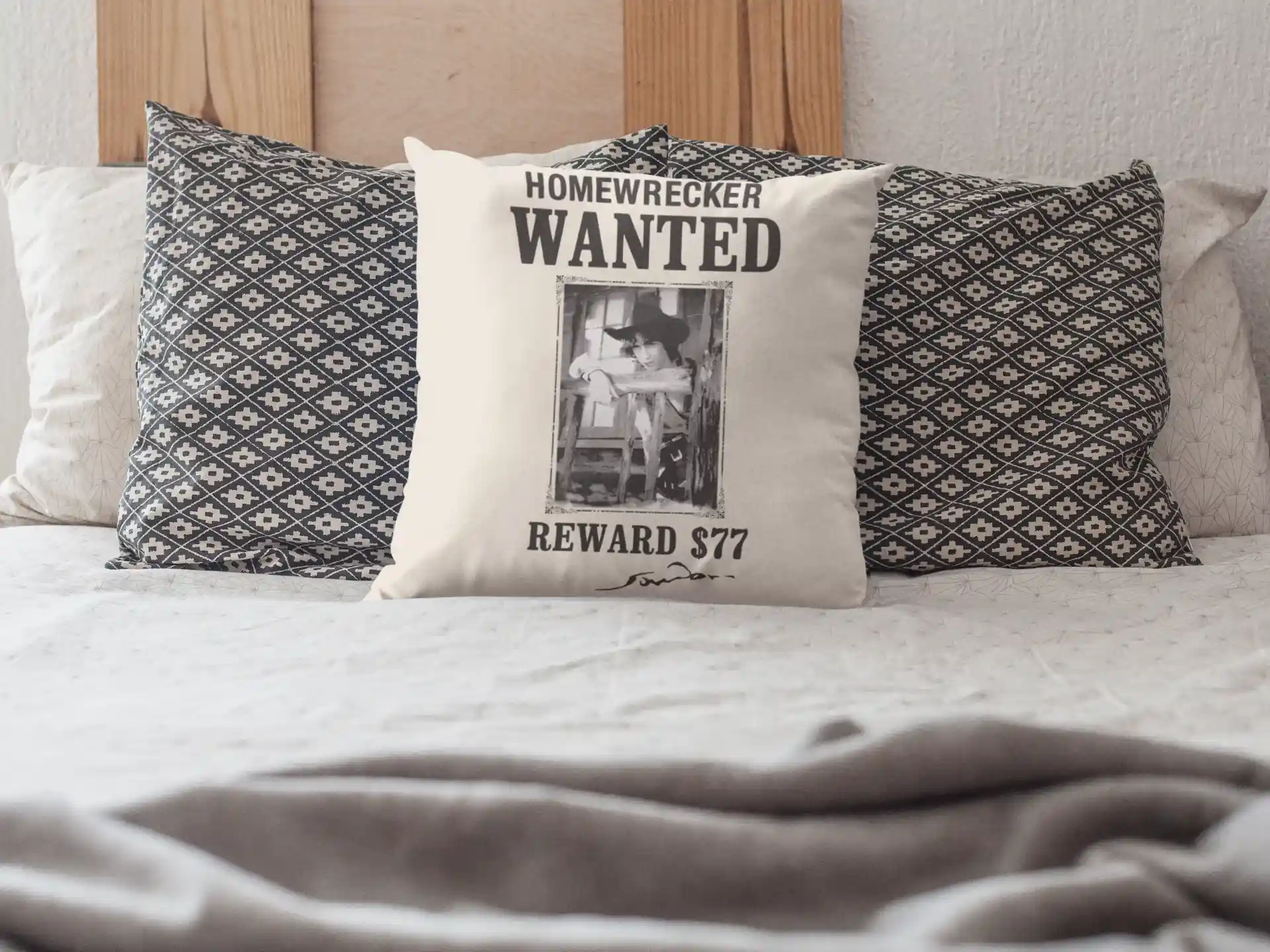 Homewrecker Wanted Pillow Case - Image 2